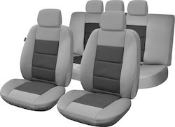 Universal Premium Lux Car Seat Covers Set Soft Foam Padding Compatible Airbags Equipped Zippers Folding Rear Bench 11 Pieces Ergonomic Built-In Pocket 3 Layers