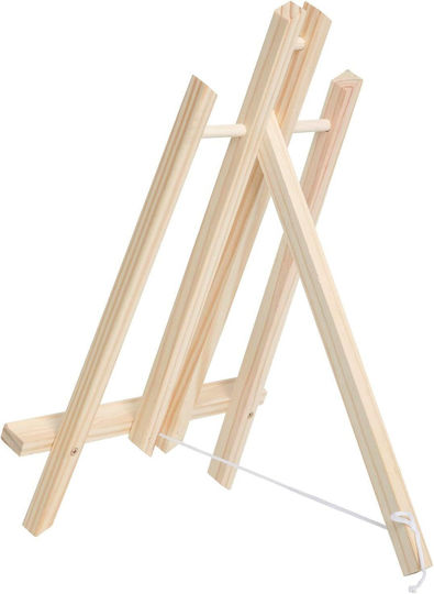 Adjustable 40 Cm Pine Wood Table Easel Brush