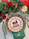 SteweHome Christmas Plate House Kourabie Gingerbread Porcelain 23x23cm