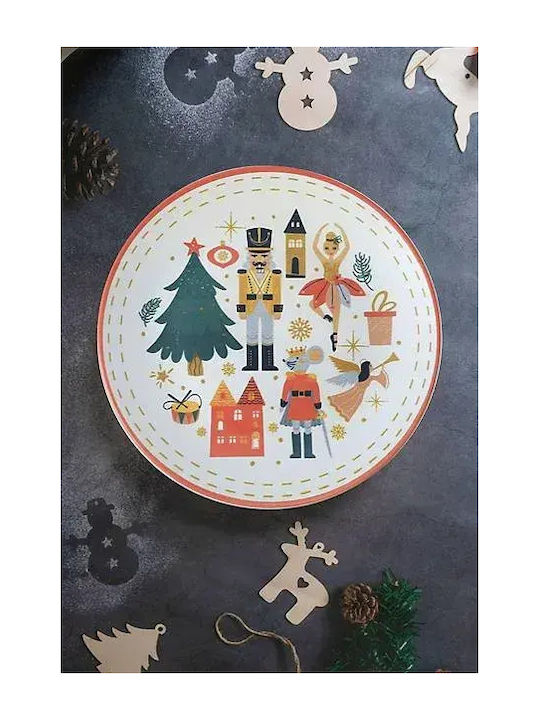 Mehrfarbiges Weihnachtliches Plattenmuster Soldat – 26x26 cm