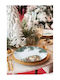 Festive Santa Claus Plate Multicolour 26x26 Cm