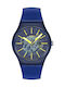 Swatch Bioceramic Ανδρικό Ρολόι Μπαταρίας με Μπλε Καουτσούκ Λουράκι
