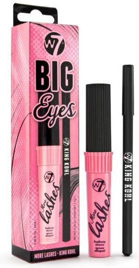 W7 Cosmetics Big Eyes Makeup Set for the Eyes with Toiletry Bag 2pcs