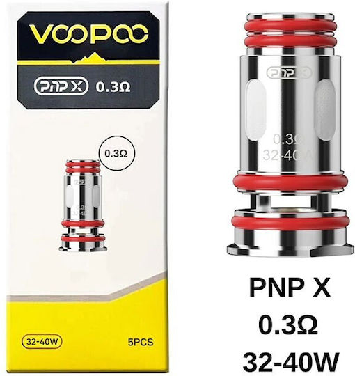 Voopoo Pnp X Coil Widerstand für Elektronische Zigaretten 0.3ohm (Dampfmethode) 5Stück