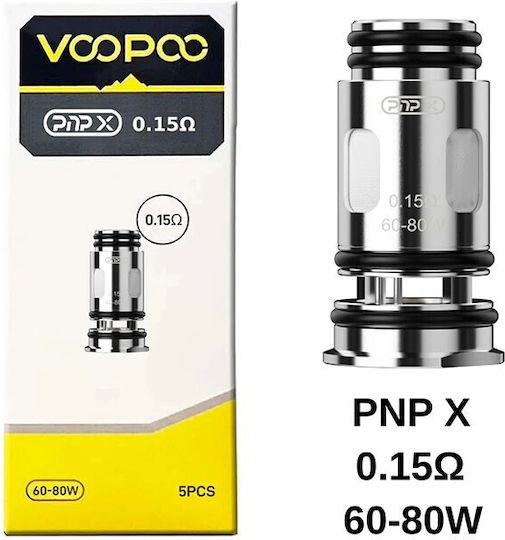 Voopoo Pnp X Coil Αντιστάση Ηλεκτρονικών Τσιγάρων 0.15ohm (DL) 5τμχ