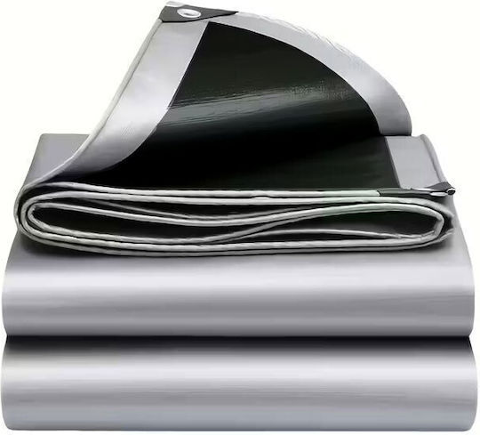 Bradas Waterproof Tarpaulin 260gr/m² 8x5m. Heavy Duty Silver