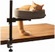 Relaxdays Desk Cat Bed Adjustable Rotating Base Desk Grey Black 10052058