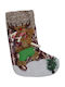 SteweHome Weihnachtliche Dekorationssocken Rentier Skier – Braune 32x23 cm