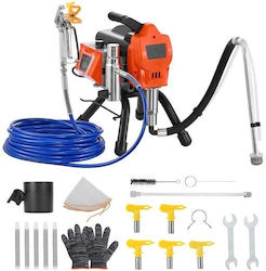 Paint Sprayer Large Surfaces Power 1500 W 2.65 L Min 125 Bar 20 M Hose Length 2 Wheels Nozzles 515 517 519 521 621 Paint Sprayer Large Surfaces Power 1500 W 2.65 L Min 125 Bar 20 M Hose Length 2 Wheels Nozzles 515 517 519 521 621