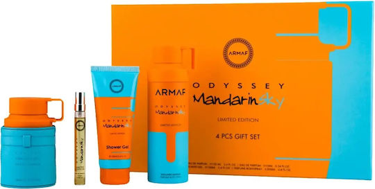 Odyssey Mandarin Sky Eau De Parfum 100ml + Eau De Parfum 10ml + Gel De Duș 100ml + Spray Deodorant 200ml