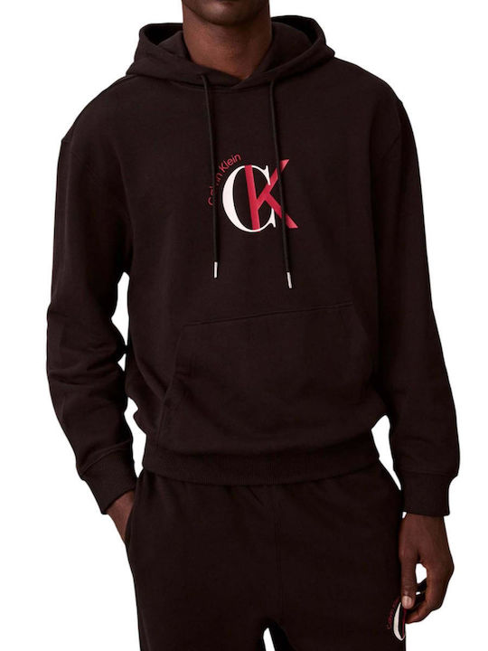 Calvin Klein Sweatshirt mit Kapuze Schwarz