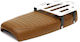 C-Racer Motorrad-Sattel Braun Universal C-Racer Fat Scramsadle Scrambler Sitz Rack