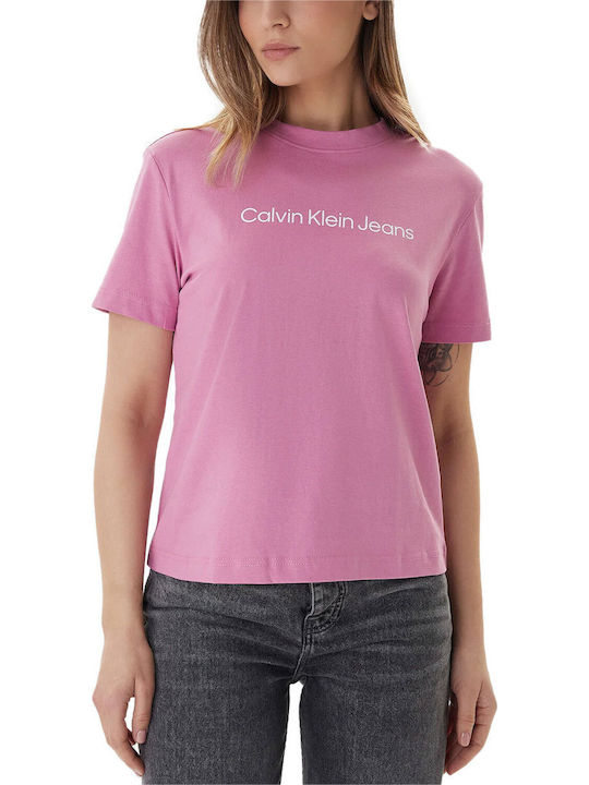 Calvin Klein Logo Γυναικείο T-shirt Raspberry C...