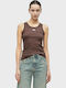 Women's Cotton Sleeveless Top Brown