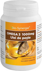 Omega 3 Ulei de Pește 1000 Miligrame 30 Capsule Bio Synergie Omega 3 Ulei de Pește 1000 Miligrame 30 Capsule Bio Synergie