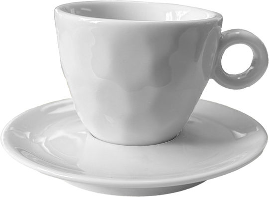 GTSA Rock Set of Cups Espresso Porcelain White 70ml 6pcs