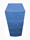 Nektarplast Sertar Din Plastic Cu 4 Locuri Albastru 38x49x96cm
