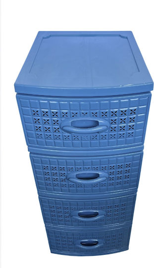 Nektarplast Sertar Din Plastic Cu 4 Locuri Albastru 0113