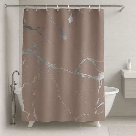 Mc Decor Shower Curtain 180x180cm Beige
