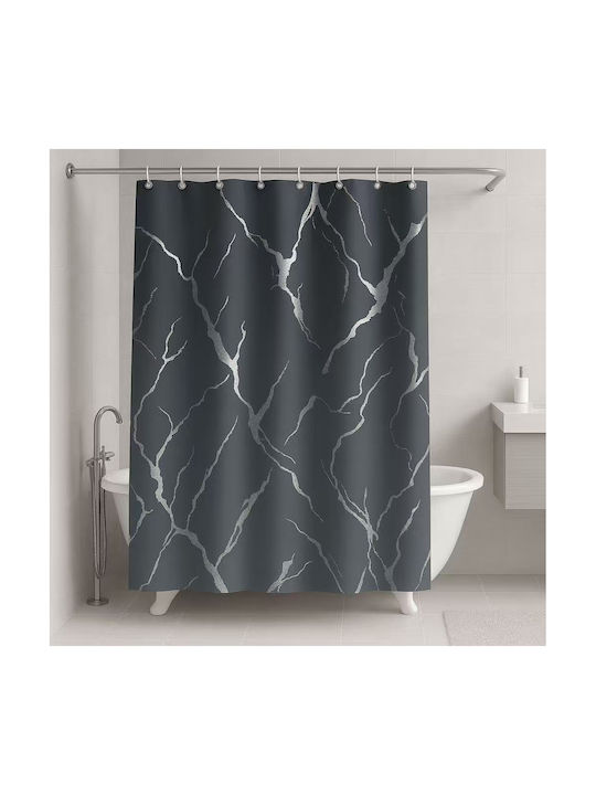 Mc Decor Shower Curtain 180x180cm Grey