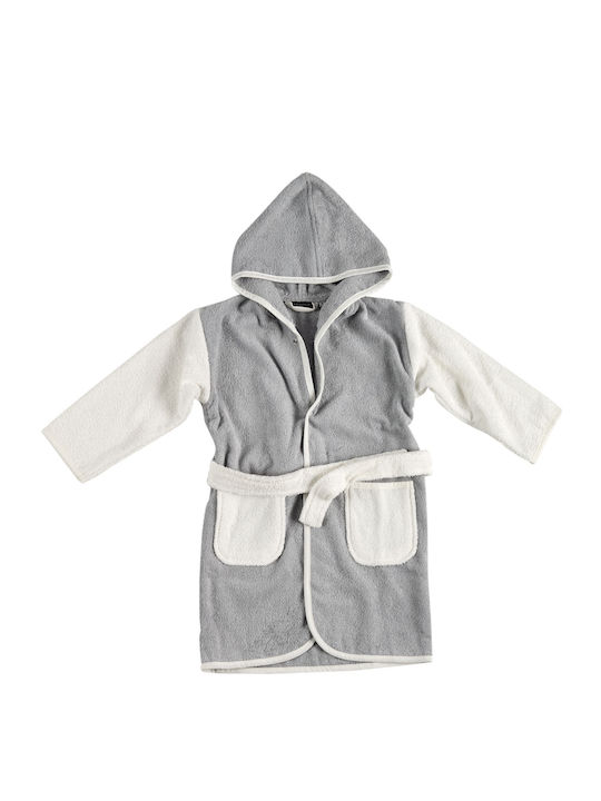 Kentia Kids Hooded Bathrobe Gray