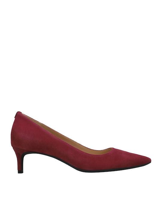 Suede Burgundy Low Heels Alina