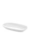 Atlas Melamin Servierplatte Oval Melamin Weiß 19x11cm 1Stück
