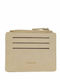 Klein Leder Damen Geldbörse Klassisch Beige