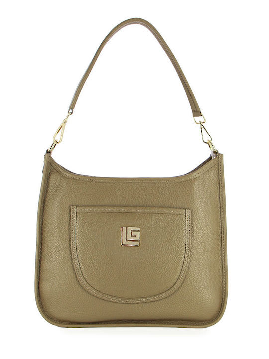Guy Laroche Leather Women's Bag Shoulder Taupe