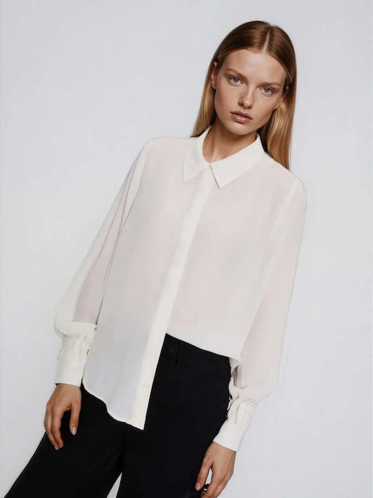 Moodo Γυναικείο Πουκάμισο Off White