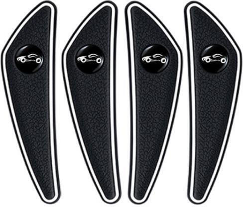 4 Pieces Set Rearview Mirror Protective Anti-Scratch Protection for Car Door Corners Black