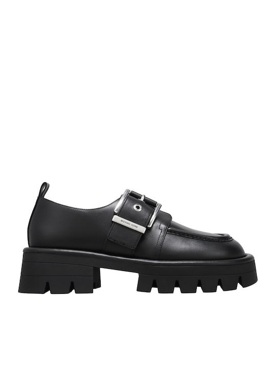 Δερμάτινα Γυναικεία Loafers σε Μαύρο Χρώμα