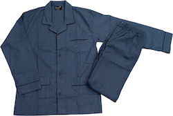 Pegasus Bio Men's Winter Pajamas Set Sky blue, Blue