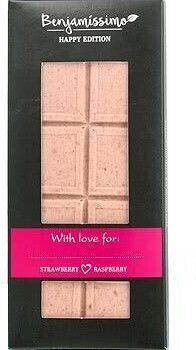Organic Strawberry Raspberry Chocolate 60g Benjamissimo