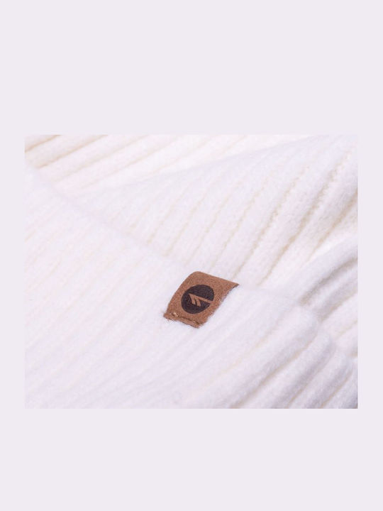 Beanie Γυναικείος Σκούφος Πλεκτός σε Λευκό χρώμα