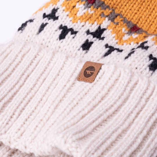 Beanie Männer Beanie Gestrickt in Weiß Farbe