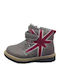 Lederne Kinderstiefel Gray