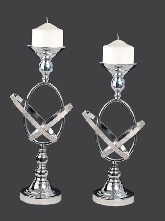 La Vista Set of Candle Holders Metal 2pcs Vario...