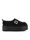 Γυναικεία Slip-On Δερμάτινα Μαύρα