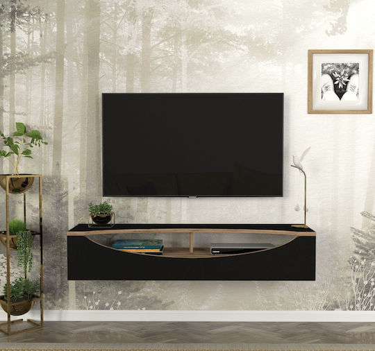 Gieza Stand De Podea Negru 120x29.6x23.8 cm