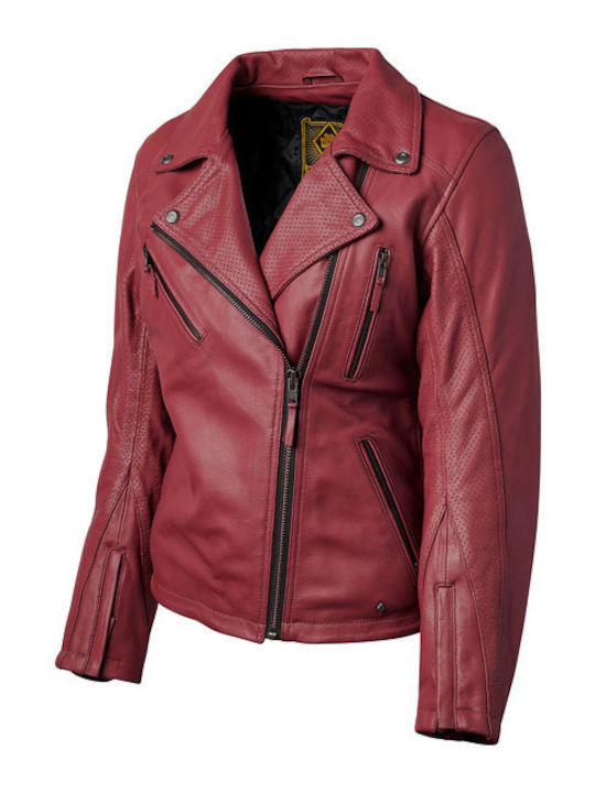 Women's Lifestyle Leather Jacket for Winter Merlot