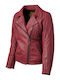 Women's Lifestyle Leather Jacket for Winter Merlot