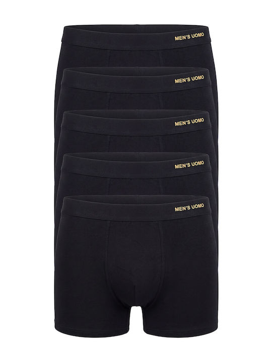 Herren Boxershorts Schwarz 5Packung