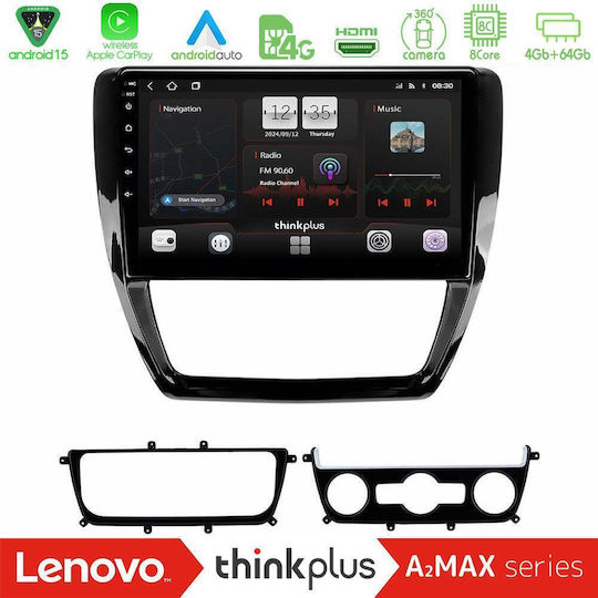 Lenovo Car Audio System for Volkswagen Jetta 2011 2018 (Bluetooth/USB/AUX/WiFi/GPS/Apple-Carplay/Android-Auto) with Touch Screen 10"