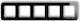 Icon Universal Switch Frame Wrapped Glass Effect Frame Black Bottom White 12-0-irsz-5
