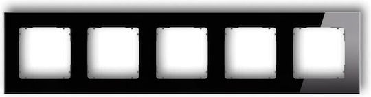 Icon Cadru Pătrat Universal Efect Sticlă Cadru Negru Inferior Grafit Mat 12-28-irsk-5