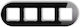 Icon Universal Frame Quadruple Straddle Glass Effect Frame Black Bottom White 12-0-irso-4