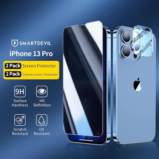 Smartdevil Tempered Glass 9h Iphone 13 Pro 6.1 Inch Set 2 Pieces