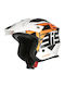 Acerbis Aria White / Orange Κράνος Μηχανής Jet ECE 22.06 1200gr με Sunvisor