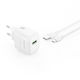 XO с USB-A порт и кабел micro USB 18W Quick Charge 3.0 Бял (L135)